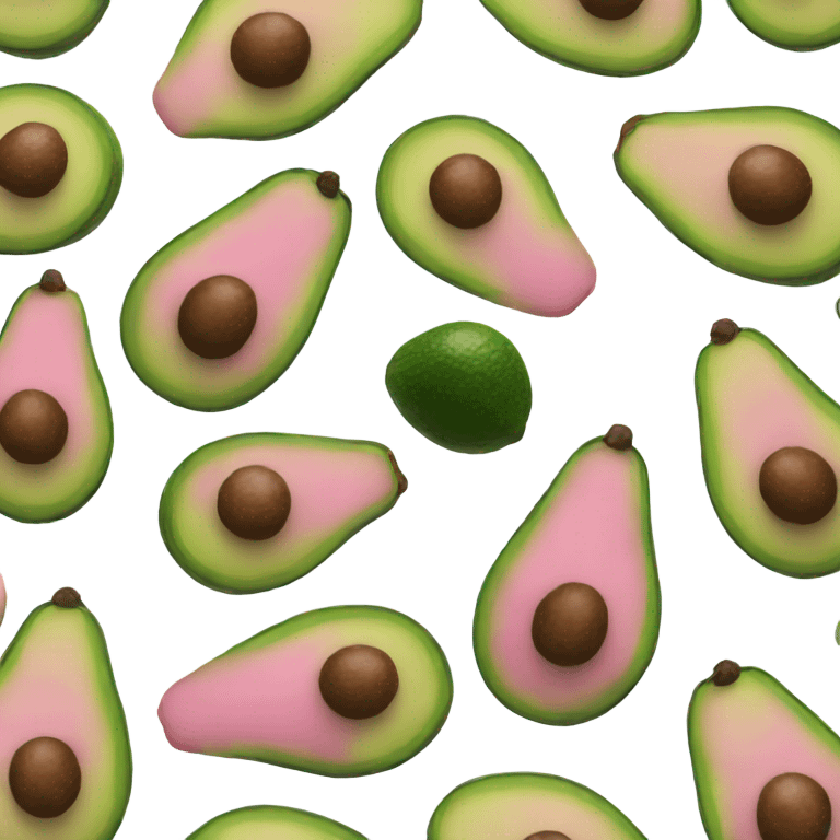 Pink avocado emoji