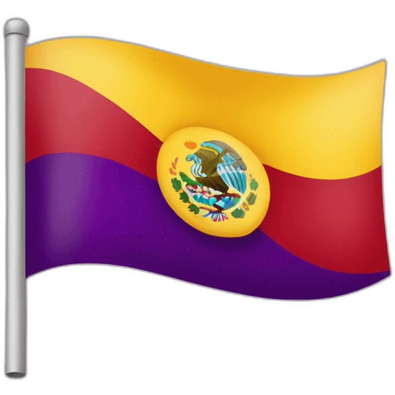 bandera roja amarilla y morada emoji