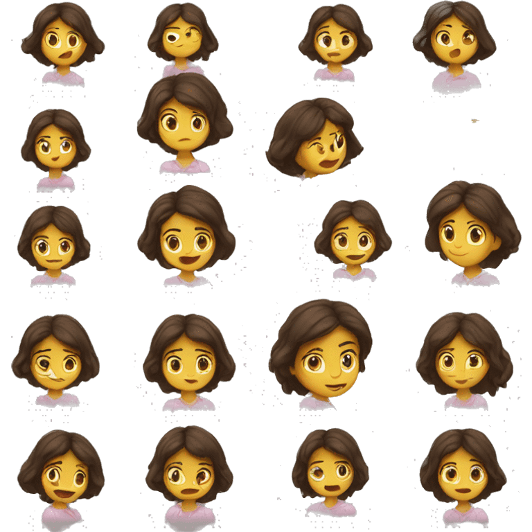 une fille brune qui demande pardon emoji