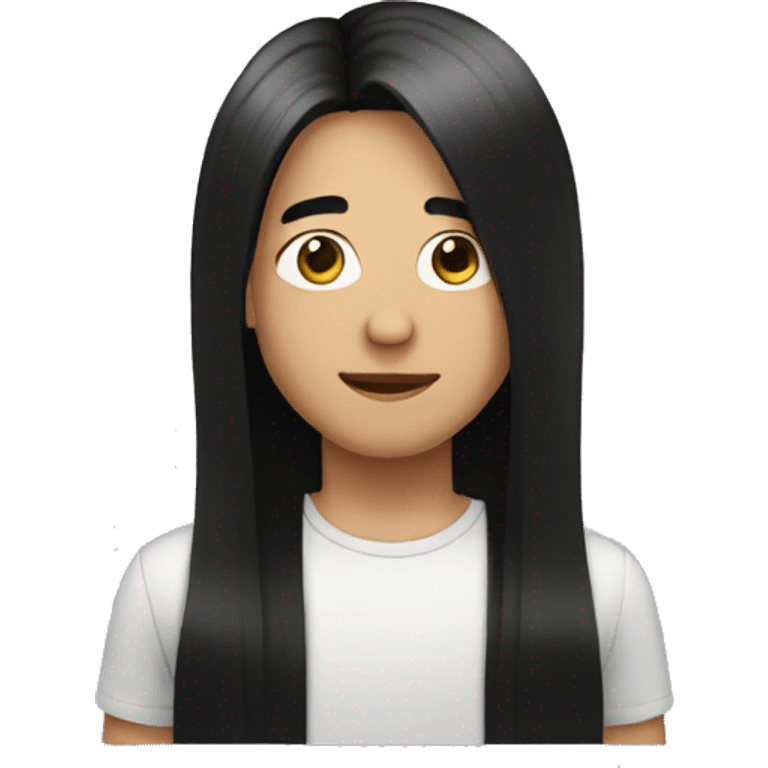 boy with long black straight hair emoji