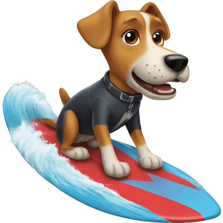 Dog surfing  emoji