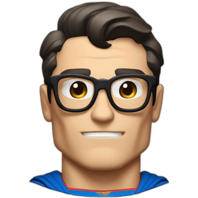 clark kent, superman in disguise, muscular emoji