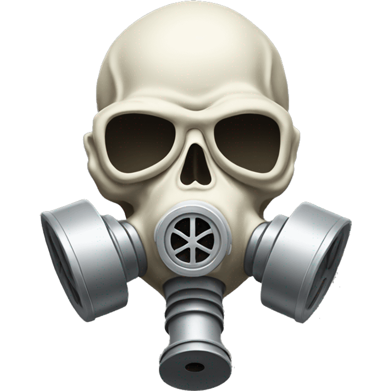 Bone Skull wearing a gas mask emoji