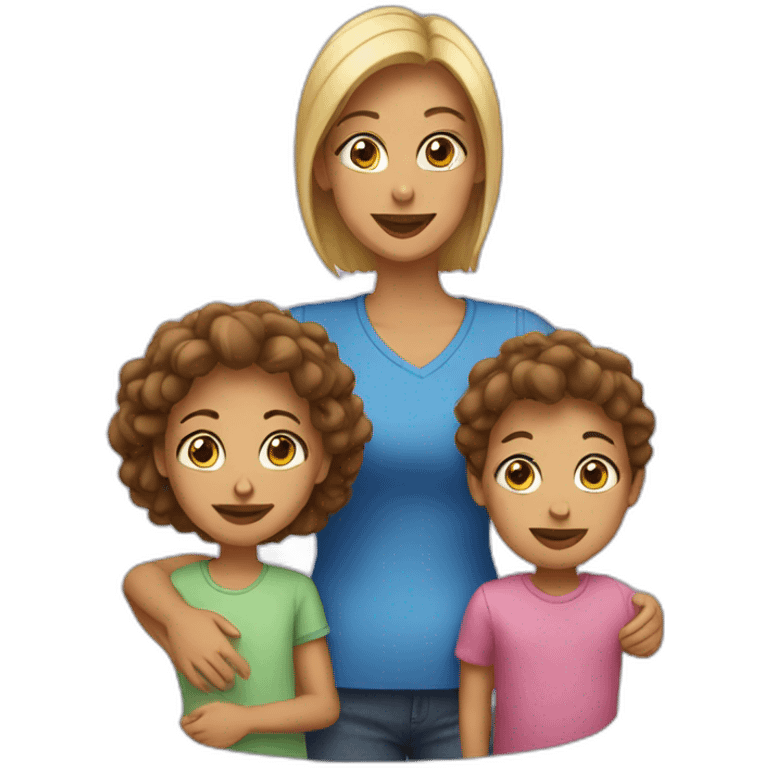 mom 2 kids emoji