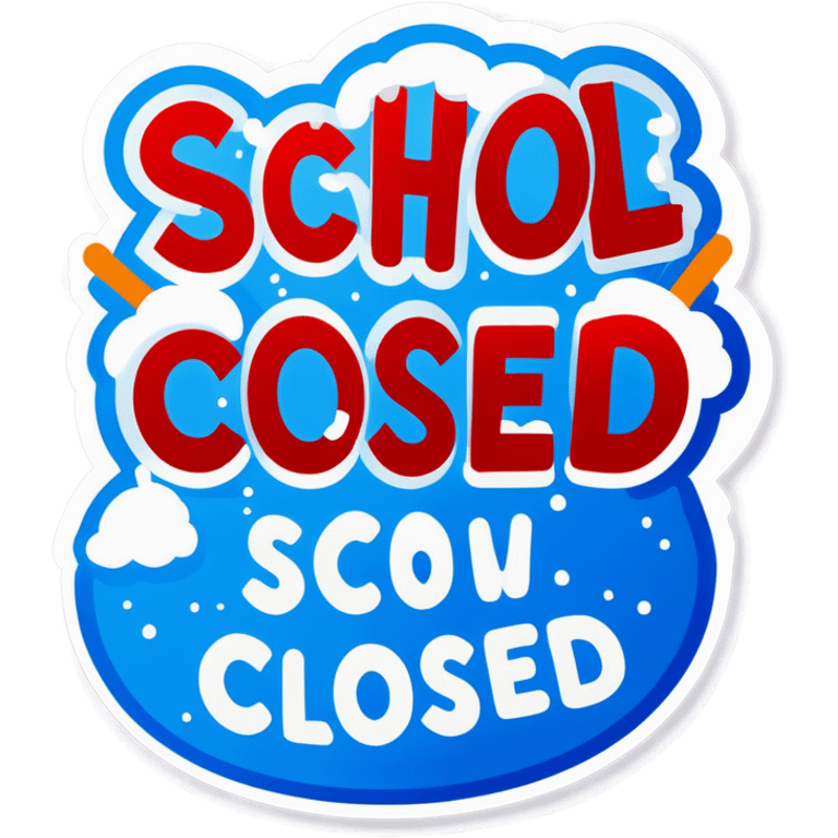 School closed snow emoji