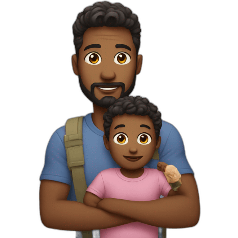 Designer dad with toddler emoji