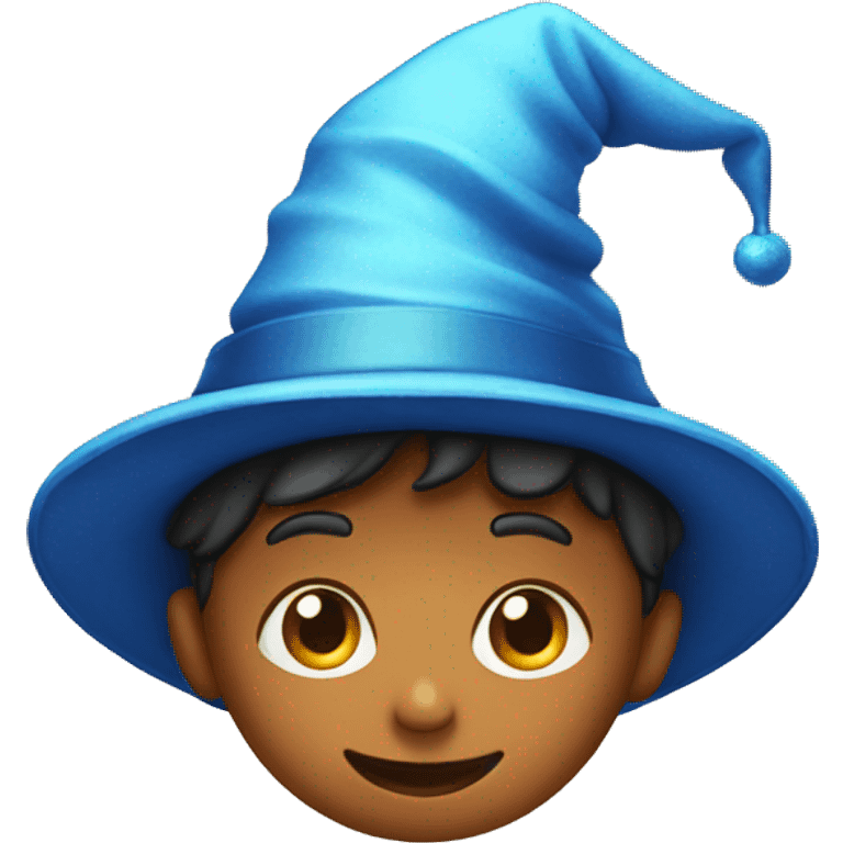 Kid wearing magic hat emoji