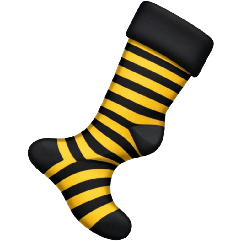 black and yellow striped socks emoji