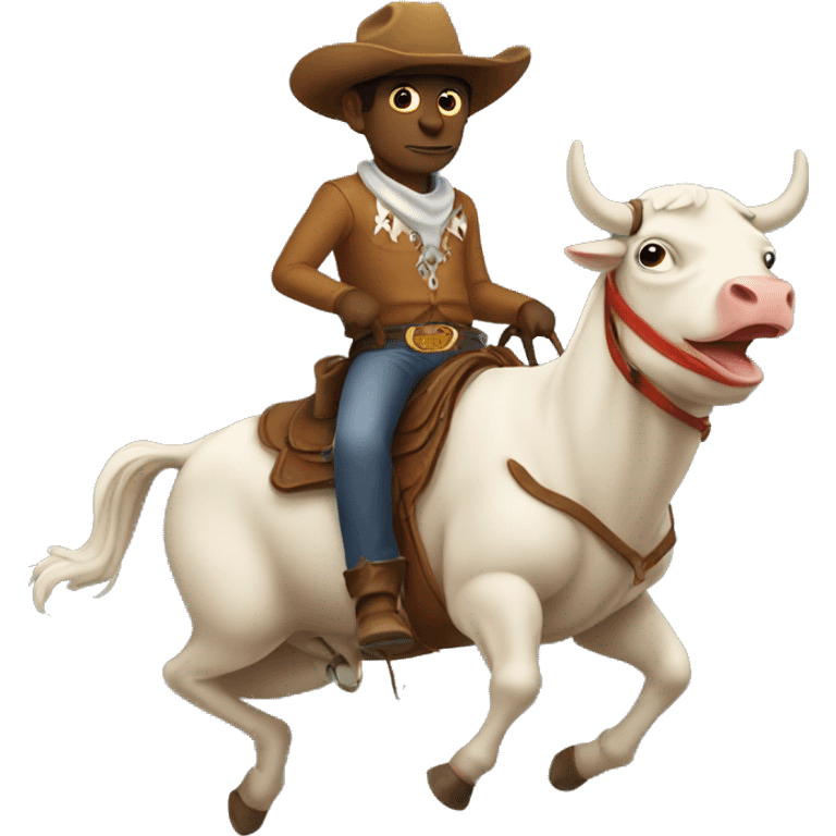 cowboy pepe riding a bull emoji