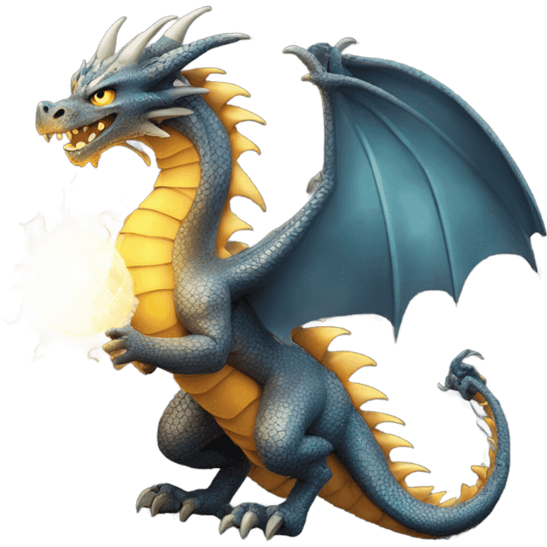 dragon wielding lightning  emoji