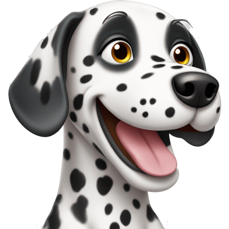 happy dalmatian dog emoji