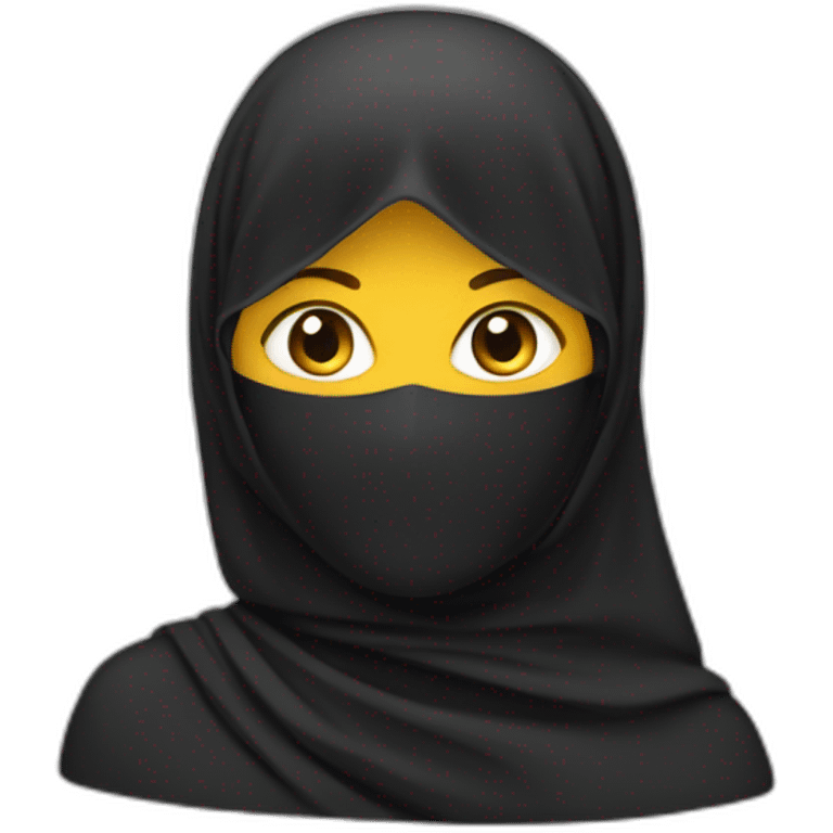 Femme qui porte le niqab emoji