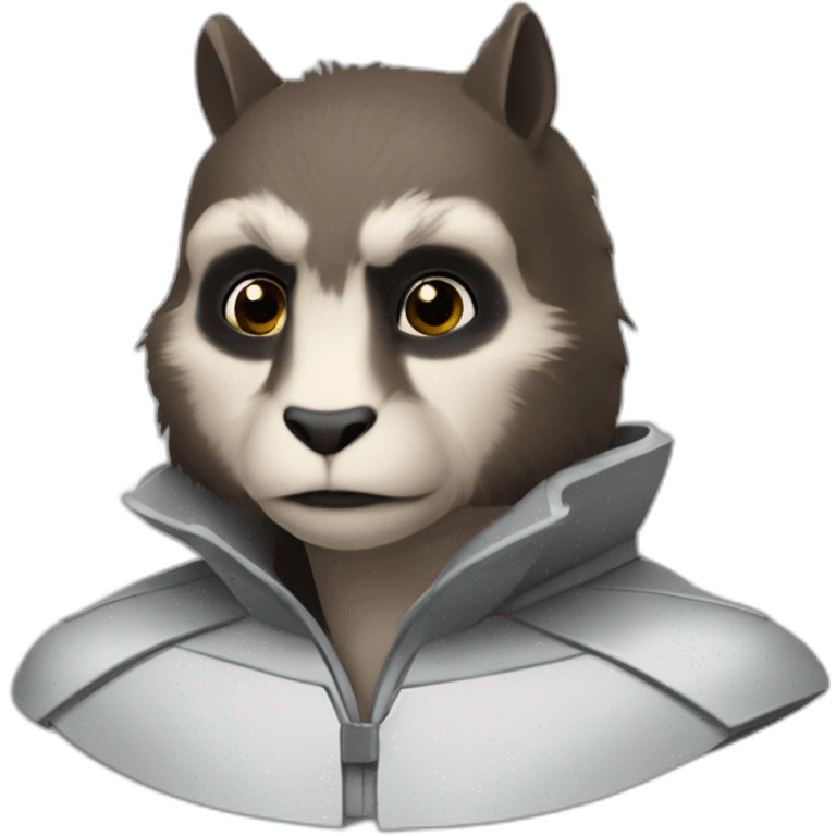 Un marmotte dans les bras de batman emoji