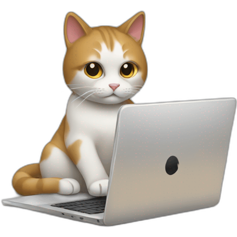 Cat working on laptop emoji