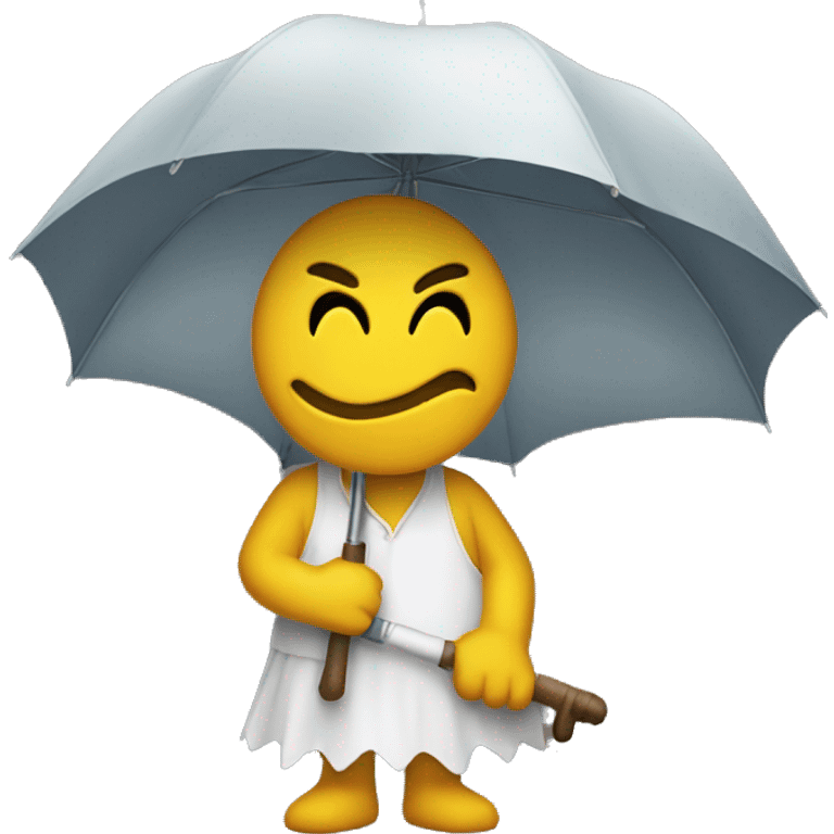 Woodstock holding an umbrella  emoji