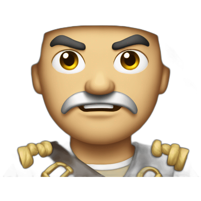 Angry white pirate emoji