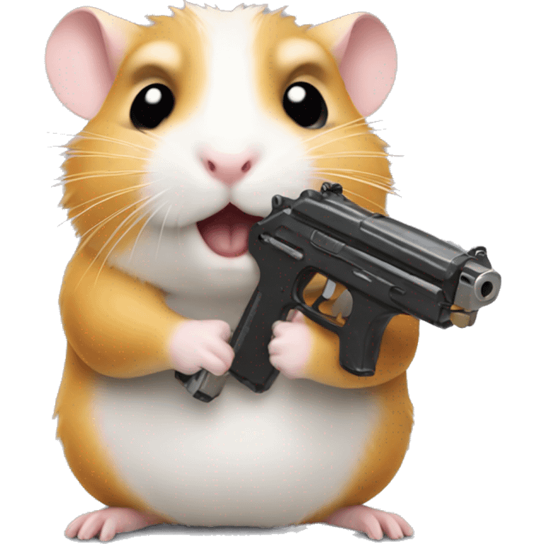 hamster with a gun emoji