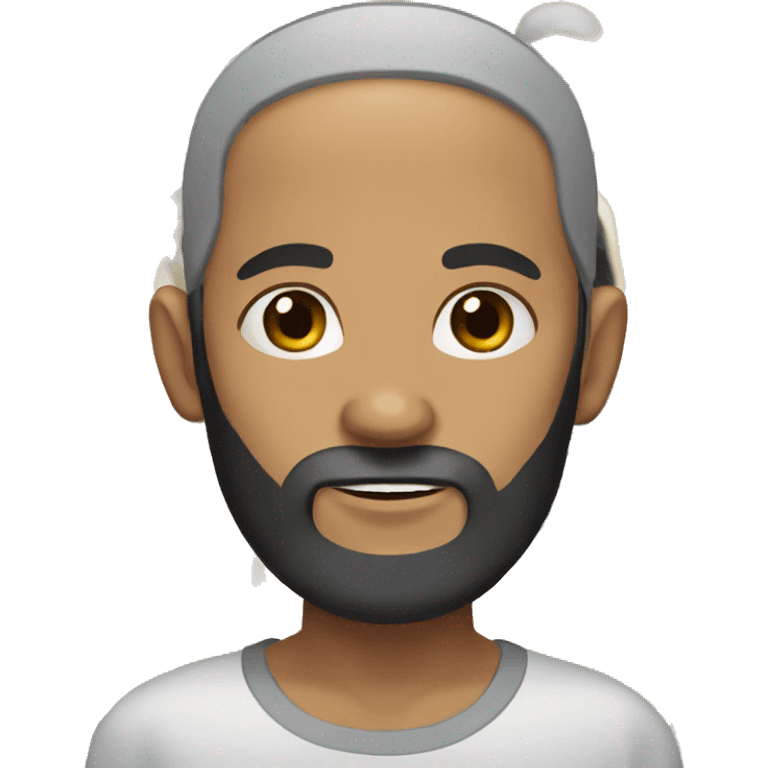 muslim with long black beard and no hair emoji