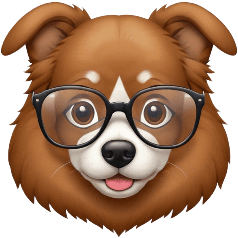 Dog with glasses  emoji