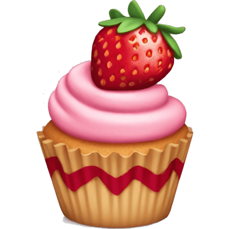 strawberry cupcake  emoji