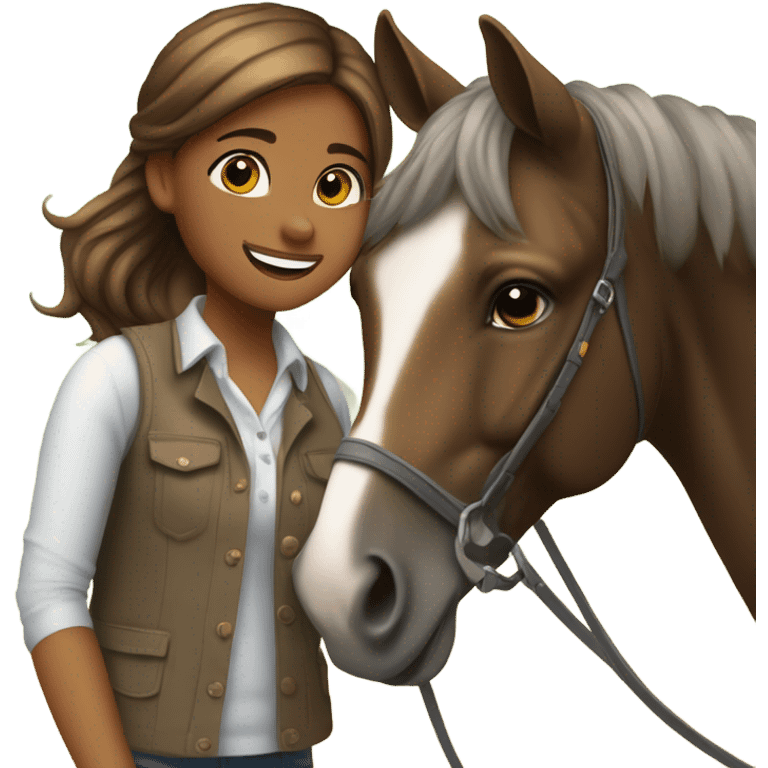 Girl with horse emoji