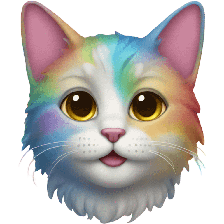 Rainbow cat emoji