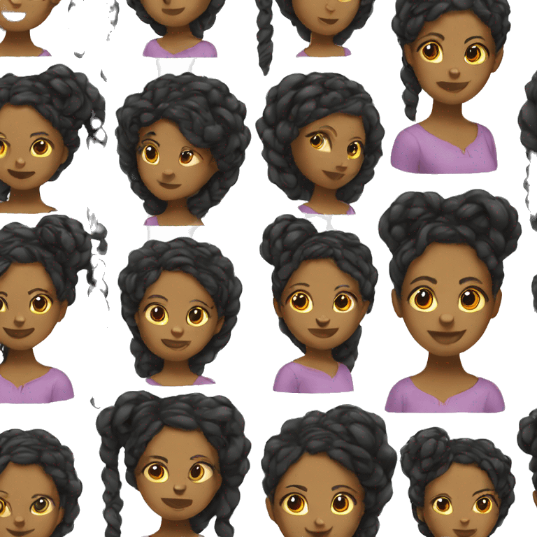 black girl with twists emoji