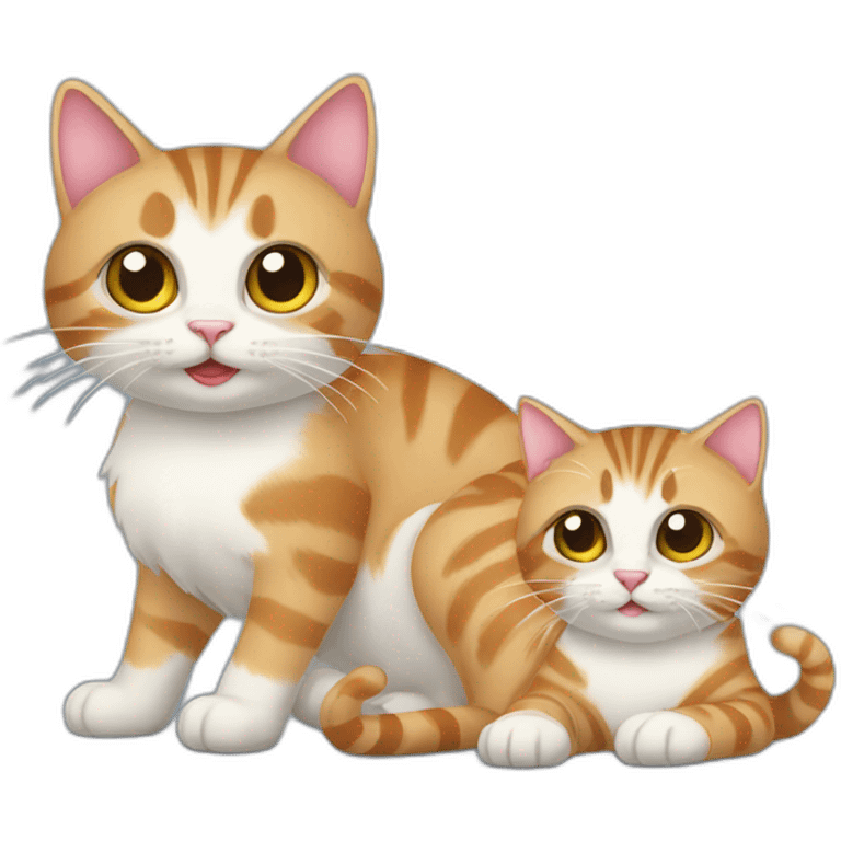 Cat and putine emoji