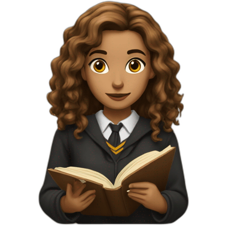 Hermione studing emoji