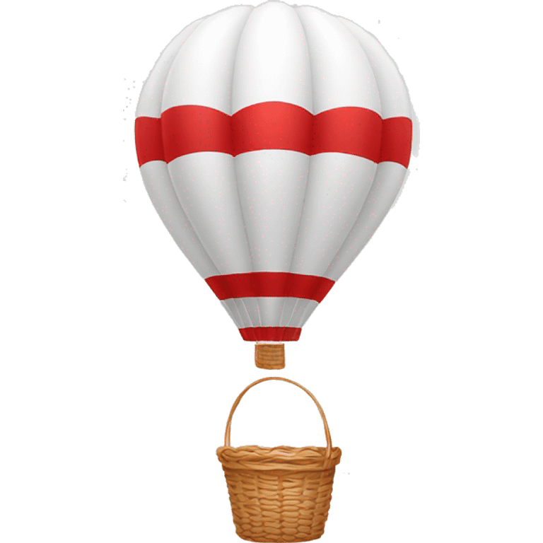  white static balloon with red basket emoji