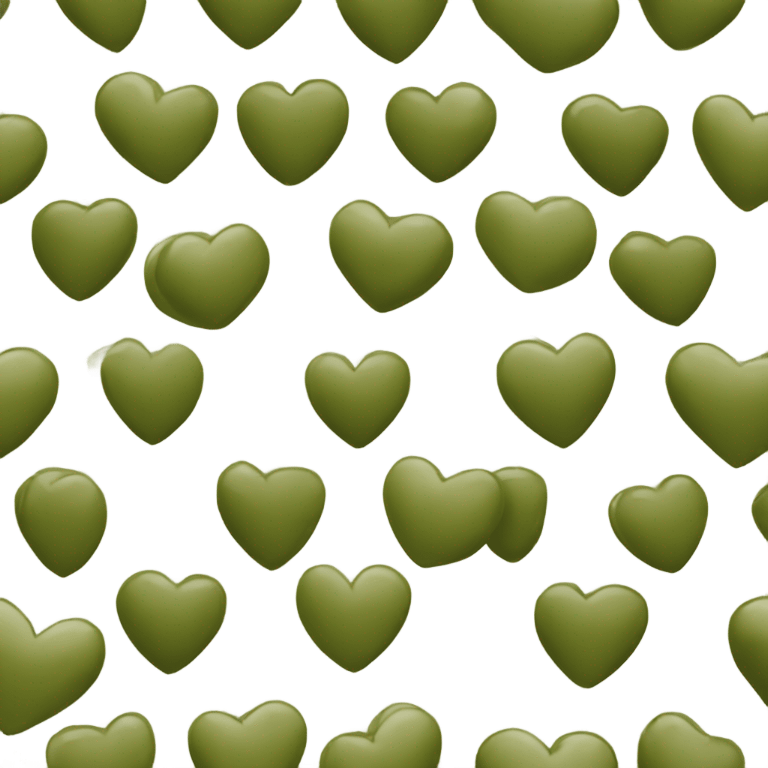 Olive color heart emoji