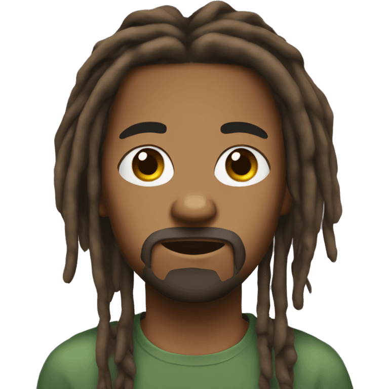 dreadhead teenager with a goatee emoji