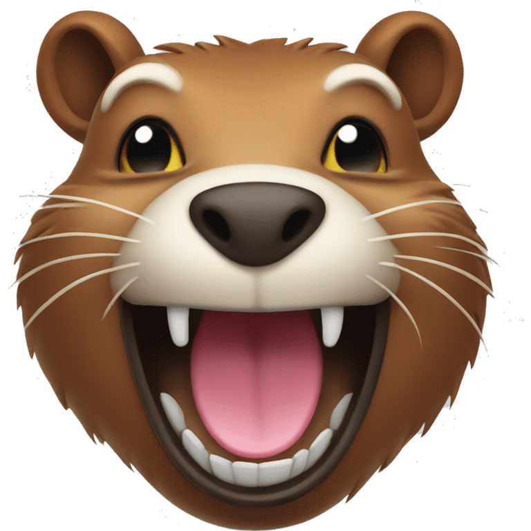 Laughing beaver  emoji