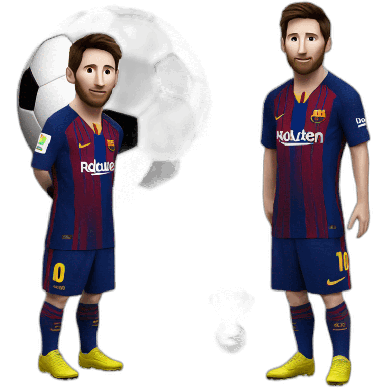 Messi avec un ballon d'or emoji