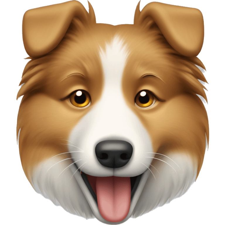 Shetland sheepdog crying emoji