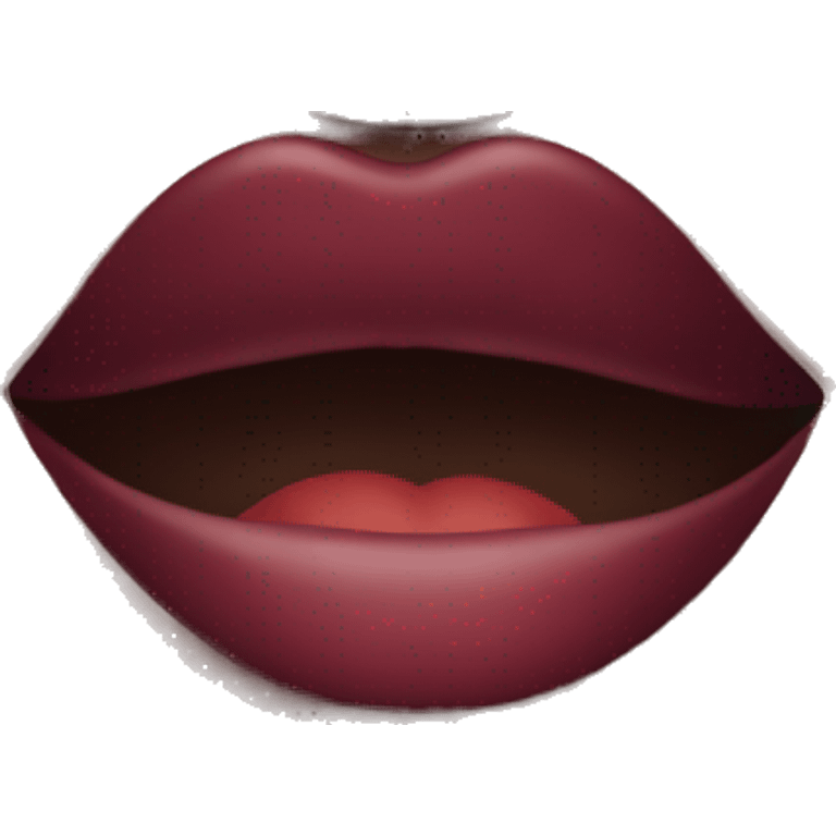 Burgundy kiss emoji