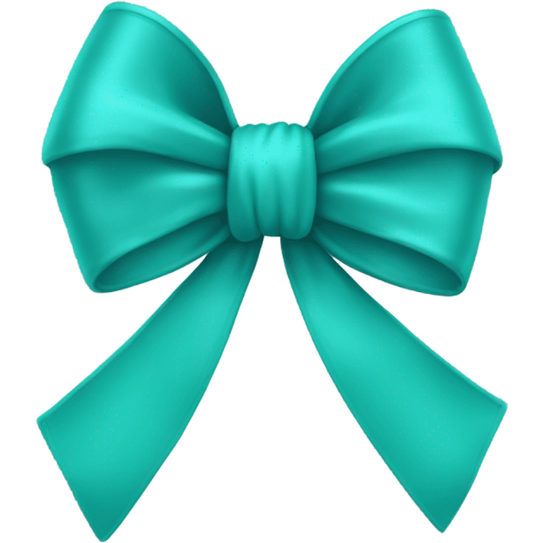 turquoise bow  emoji