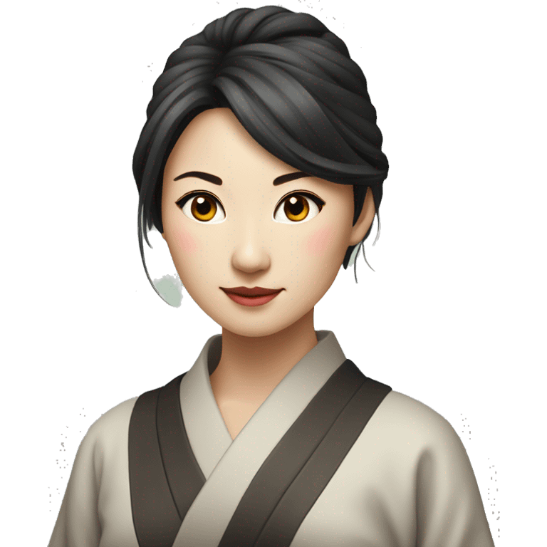 realistic portrait of very beautiful Japanese woman emoji