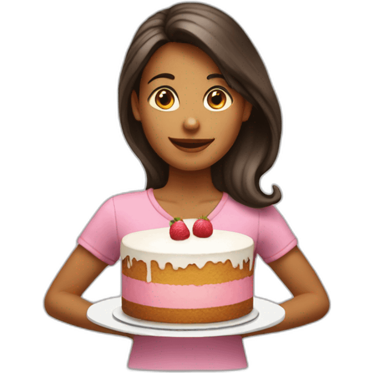 Gâteau sur fille emoji