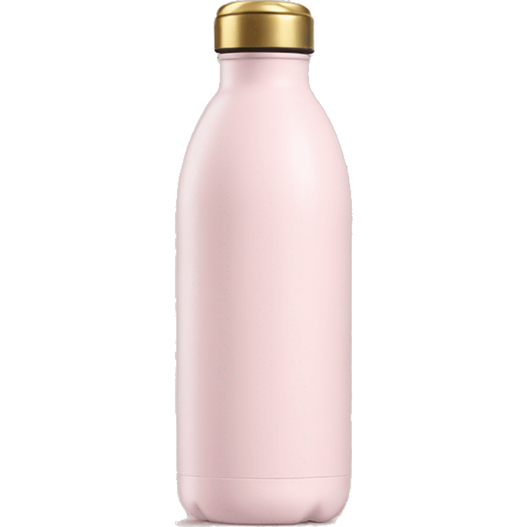 very light pink water bottle with gold lid  emoji