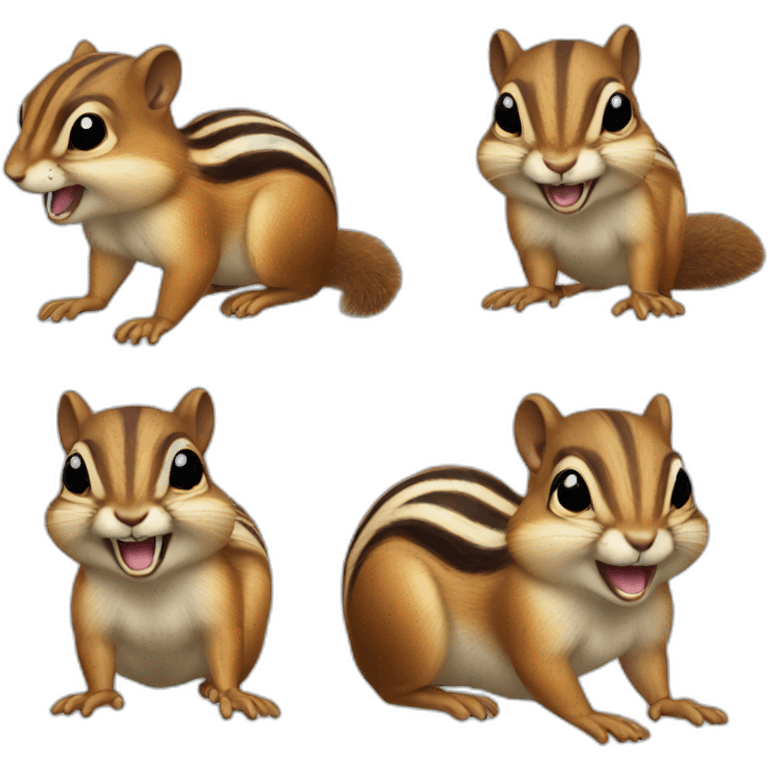 chipmunk is chewing emoji