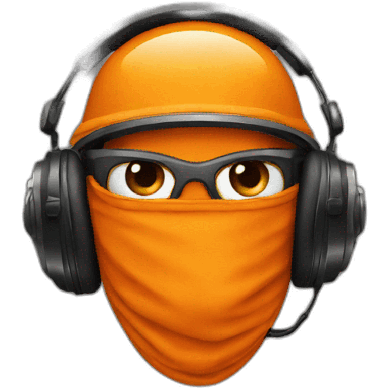 orange protective dj  emoji