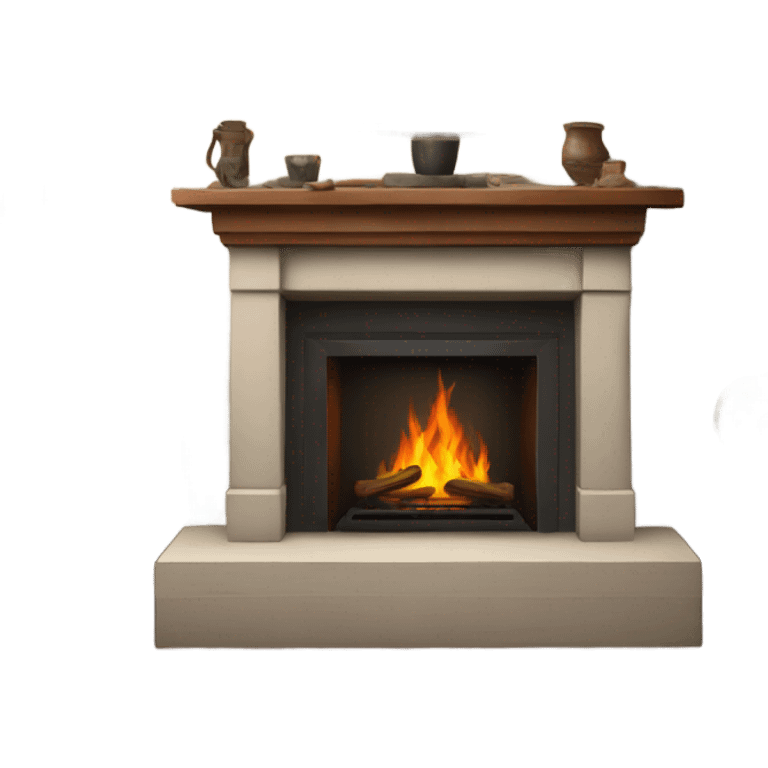 Realistic fireplace  emoji