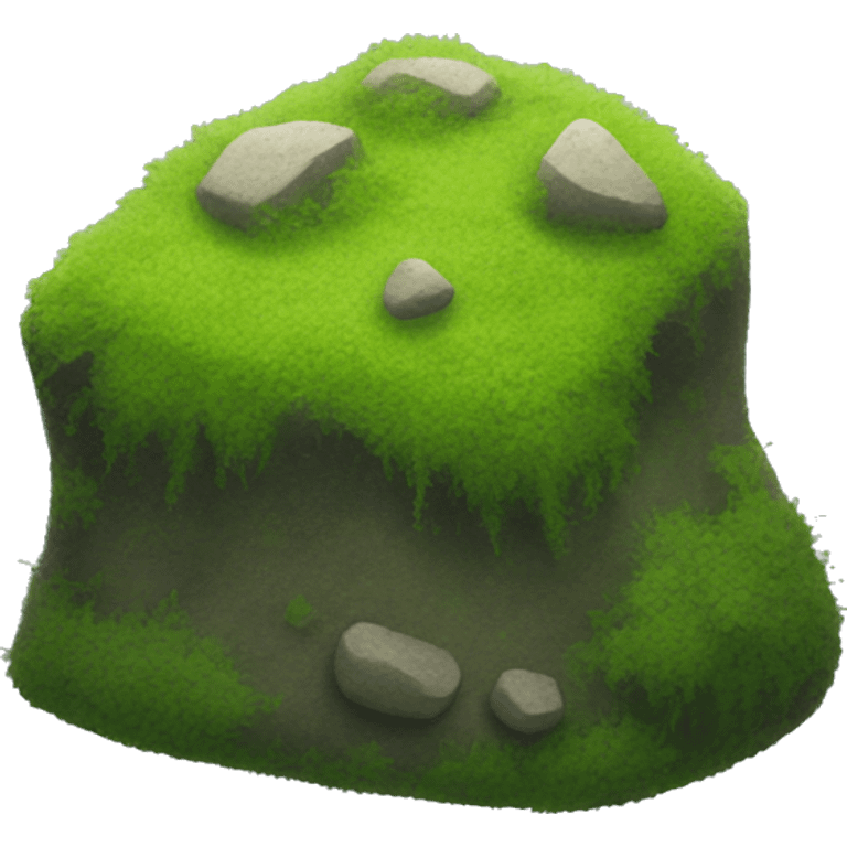 Mossy rock emoji