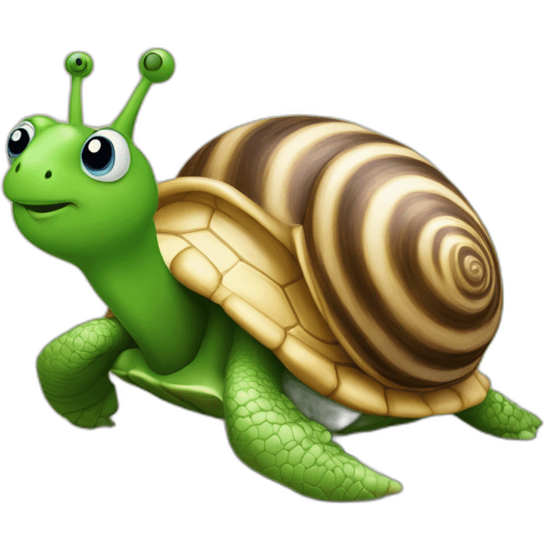 Escargot sur une tortue  emoji