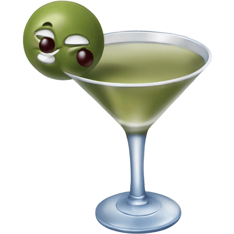 Dirty martini with bleu cheese olives emoji