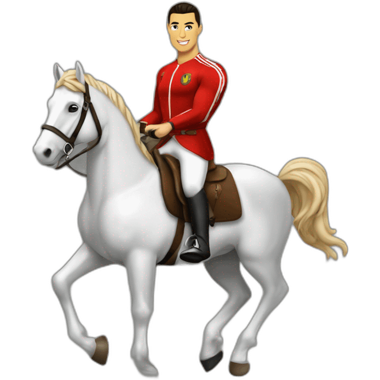 Christiano Ronaldo sur un cheval emoji