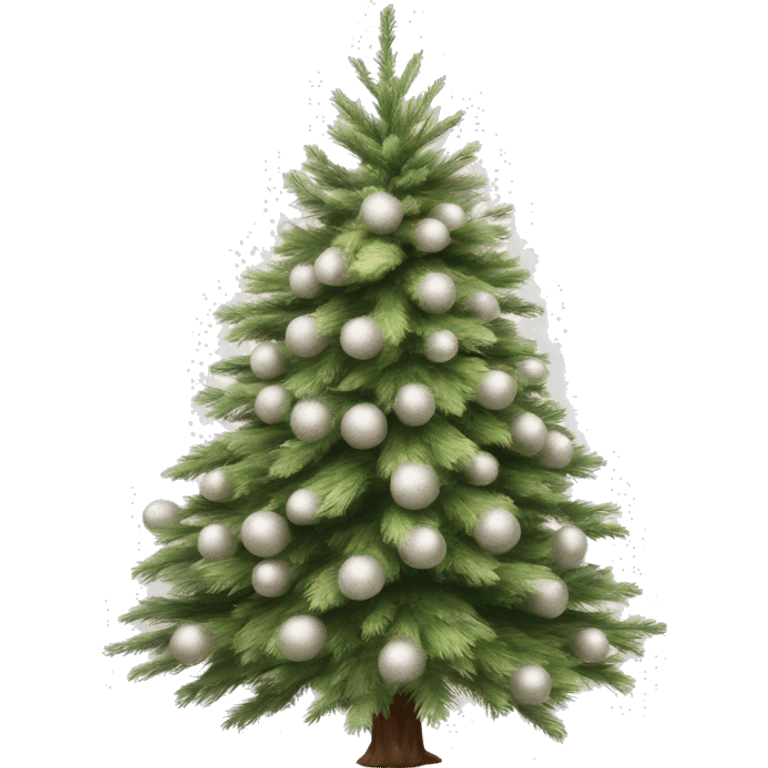 Realistic isolated off white fir christmas tree   emoji