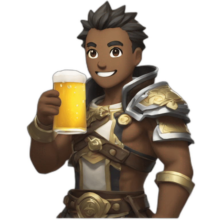 genshin impact paimon with beer emoji