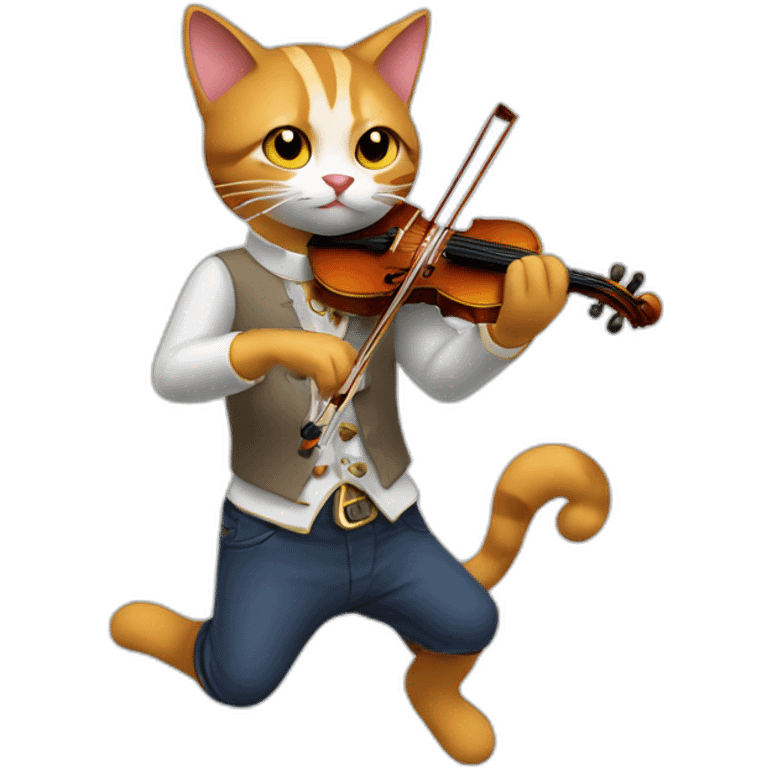 gato tocando violín emoji